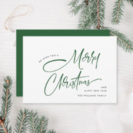 Elegant - minimalistiskt handskriftsformat God jul Julkort