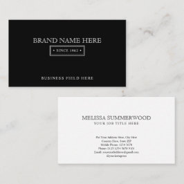 Elegant - minimalistiskt klassiskt kulturarv, svar visitkort