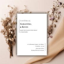 Elegant - minimalistiskt klassiskt vitt på Svarta 