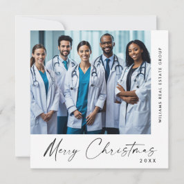 Elegant - minimalistiskt korporativt julfoto julkort