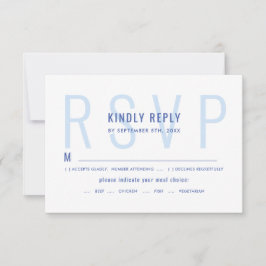 Elegant - minimalistiskt, ljusblått, modernt målva OSA kort