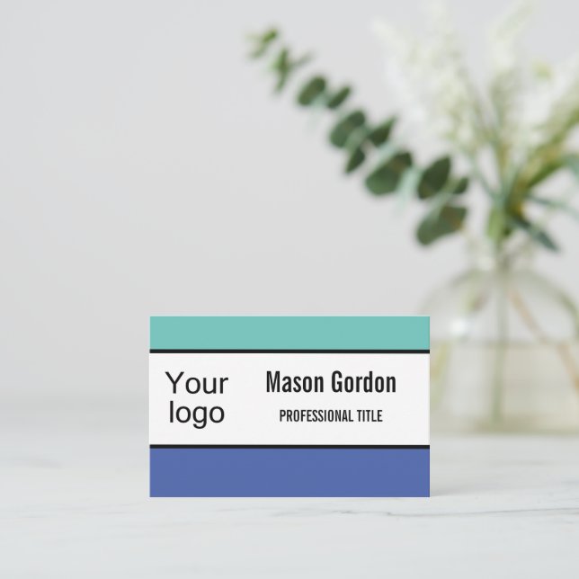 Elegant, minimalistiskt märke visitkort (Stående Fram)
