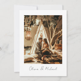 Elegant - minimalistiskt Modern Simple Photo Bröll Inbjudningar