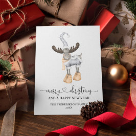 Elegant Minimalistiskt Nordic God jul Julkort