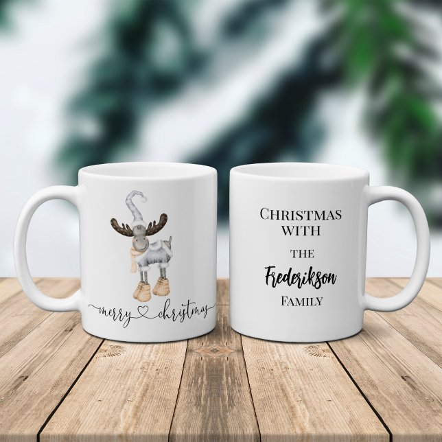 Elegant Minimalistiskt Nordic God jul Kaffemugg (Skapare uppladdad)