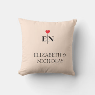 elegant minimalistiskt par monogram kudde