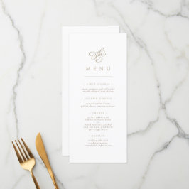 Elegant - minimalistiskt skript Bröllop Meny