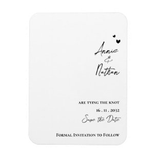 Elegant - minimalistiskt skript Gifter sig Bröllop Magnet