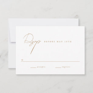 Elegant - minimalistiskt skript Guld Bröllop OSA Kort