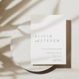 Elegant - minimalistiskt skript Modern Bröllop Inbjudningar