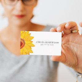 Elegant Minimalistiskt solrosAffärskort Visitkort