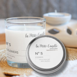 Elegant Minimalistiskt svartvitt runt dekal Klistermärke