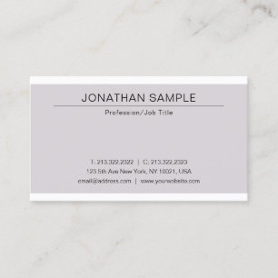 Elegant Minimalistiskt utformat Modern Plain-Trend Visitkort