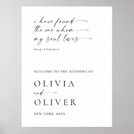 Elegant - minimalistiskt välkomstkort Bröllop Poster
