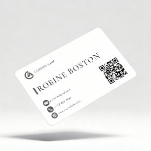 Elegant minimalistiskt visitkort med QR-kod