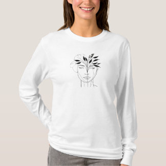 Elegant Minimalistkonst Kvinnors Långärmad T- T Shirt