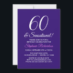 Elegant Minimalistpris 60 och Sensational Lila Par Inbjudningar<br><div class="desc">Elegant Minimalist 60 och Sensational Lila Party Invation Personalize this elegant lila födelsedagsfest inbjudan with the namn of the person som firar en mycket speciell dag i sitt liv. En 60-årsdag är en speciell milstolpe att fira. Märk tillfälle genom att skapa party och skicka inbjudningar till alla speciella människor i...</div>