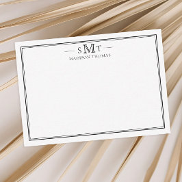 Elegant: Minimalistpris tre Brev monogram Anteckningskort