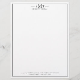 Elegant: Minimalistpris tre Brev monogram Brevhuvud