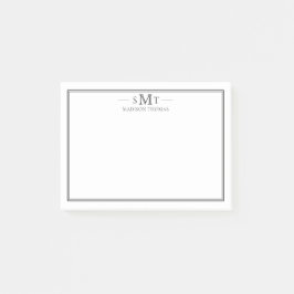 Elegant: Minimalistpris tre Brev monogram Post-it Block