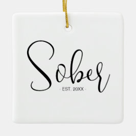 Elegant - minimalt antal soberdatum julgransprydnad keramik