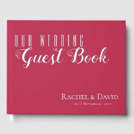 Elegant minimalt de levde lyckligt efter Bröllop Gästböcker