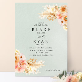 Elegant, minimalt försäljningspris, persika,  Crea Inbjudningar