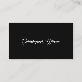 Elegant - minimalt Solid Black Visitkort