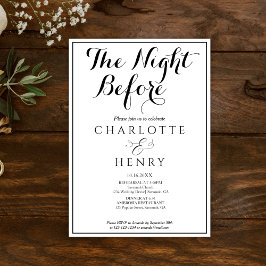 Elegant minimera natten före inbjudningar