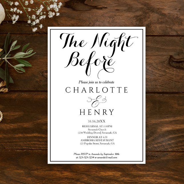 Elegant minimera natten före inbjudningar (Skapare uppladdad)