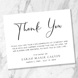 Elegant Minnesfunktionellt tackkort