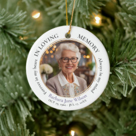 Elegant Minnesgåva Begravning Sörjaren Julgransprydnad Keramik