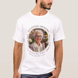 Elegant Minnesgåva Begravningssouvenir T Shirt