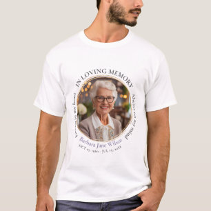 Elegant Minnesgåva Begravningssouvenir T Shirt
