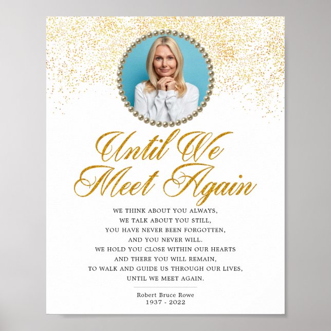 Elegant minnestavla för begravningsdikt poster (Framsidan)