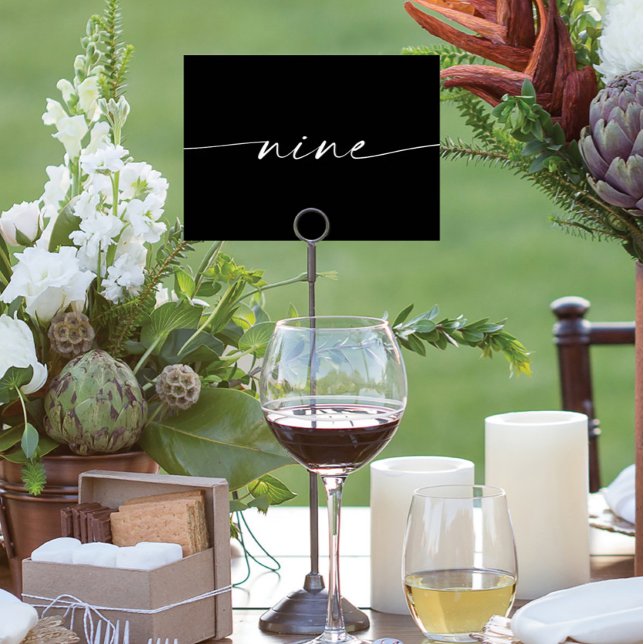 Elegant Minsta antal Bord-skriptkort nio Bordsnummer (Skapare uppladdad)