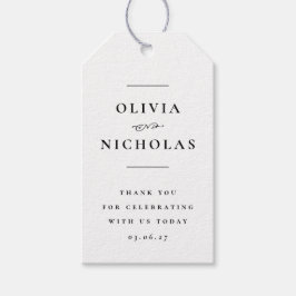 Elegant: Minsta svartvita bröllop Presentetikett