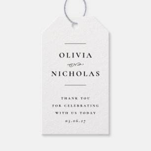 Elegant: Minsta svartvita bröllop Presentetikett