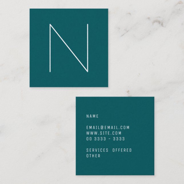 Elegant minsta vanlig skuggad Spruce Fyrkantigt Visitkort (Fram/baksida)