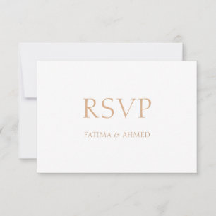 Elegant Minsta vita muslimska Bröllop OSA Kort