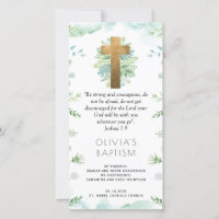 Elegant Mint Grönt Greenery Baptism Bookmark Favor