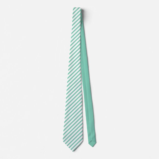 Elegant Mint-Grönt & White Rand Mönster Slips (Framsida)