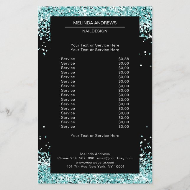 Elegant Mint på båda sidor Flyer (Baksidan)