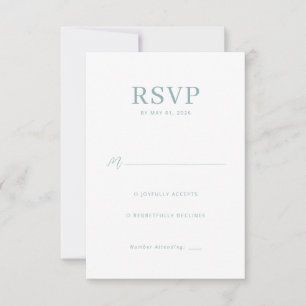 Elegant Mint RSVP-kort OSA Kort