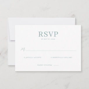 Elegant Mint RSVP-kort OSA Kort