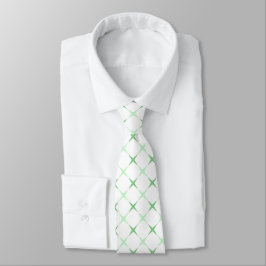 Elegant mintgrön geometrisk stjärn halsduk slips