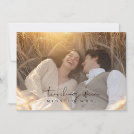 Elegant Miss till mrs Rustic Photo Möhippa Inbjudningar