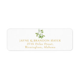 Elegant Mistletoe Greenery Returadress Returadress Etikett