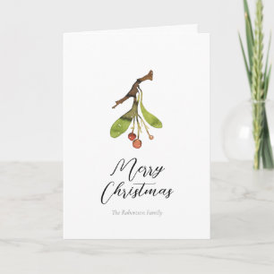 Elegant Mistletoe-jul Kort