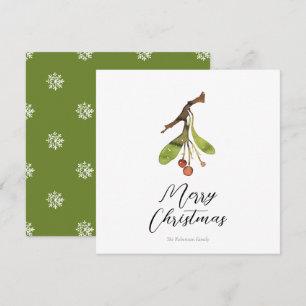 Elegant Mistletoe-julkort